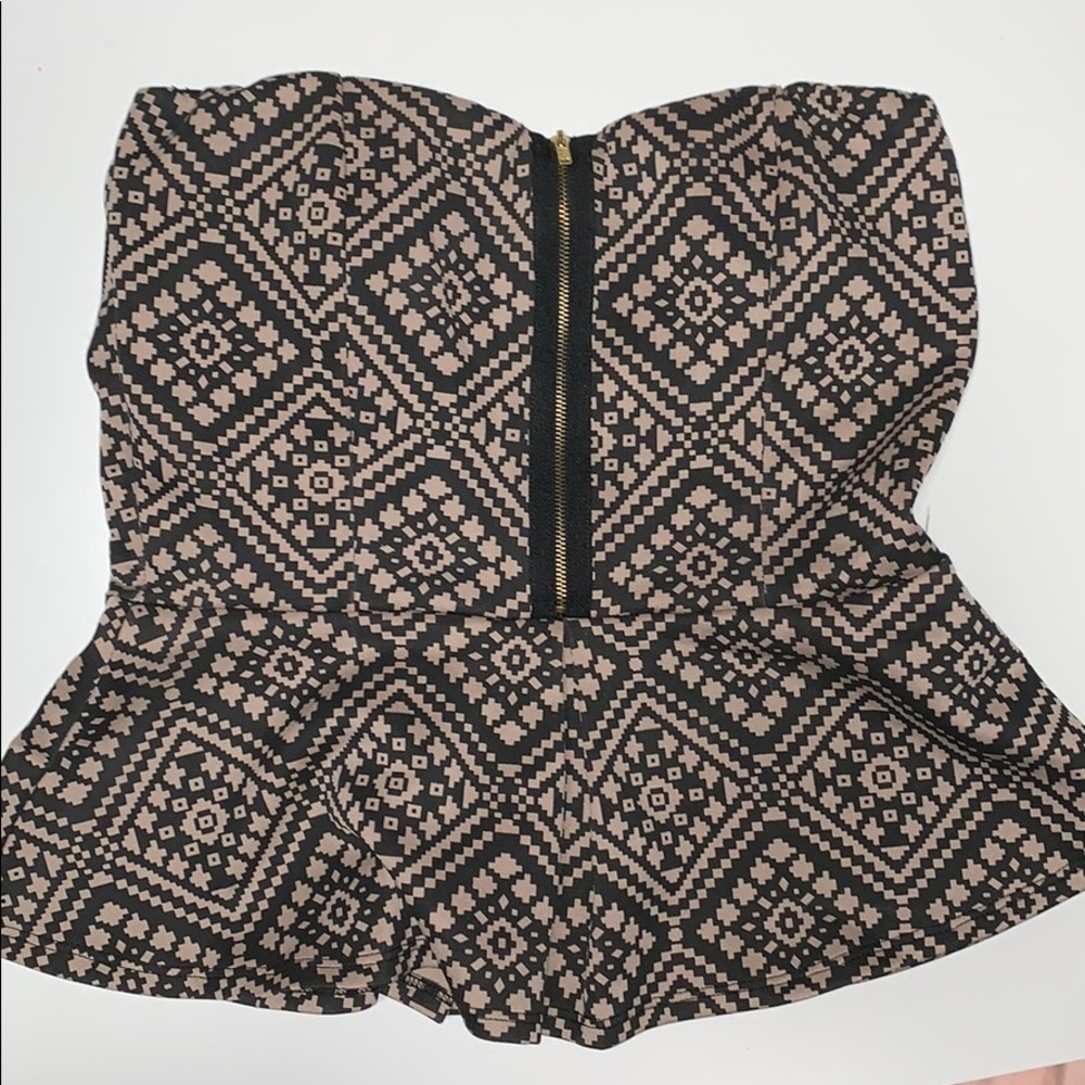 Windsor strapless top
